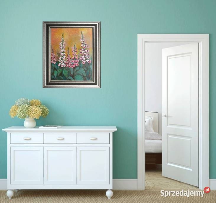 Obraz olejny Naparstnice Lublin sprzedam