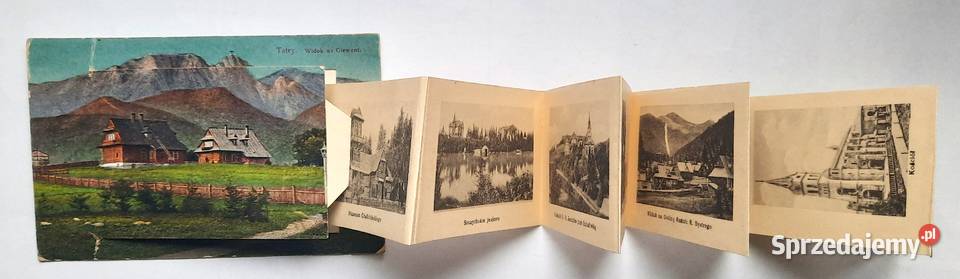 Przedwojenna Pocztówka III Tatry Widok na