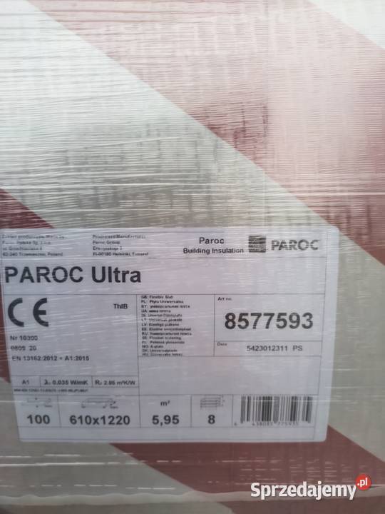 wełna mineralna skalna Parock Ultra płyty 150 mm Oleśnica