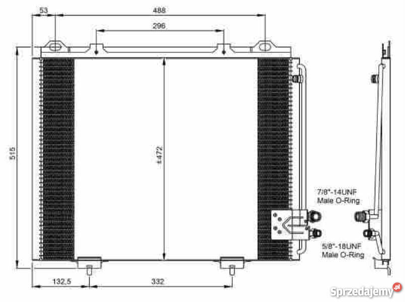 KONDENSER KLIMATYZACJI MERCEDES BENZ KLASA E Ogrzewanie, wentylacja i klimatyzacja Pruszków