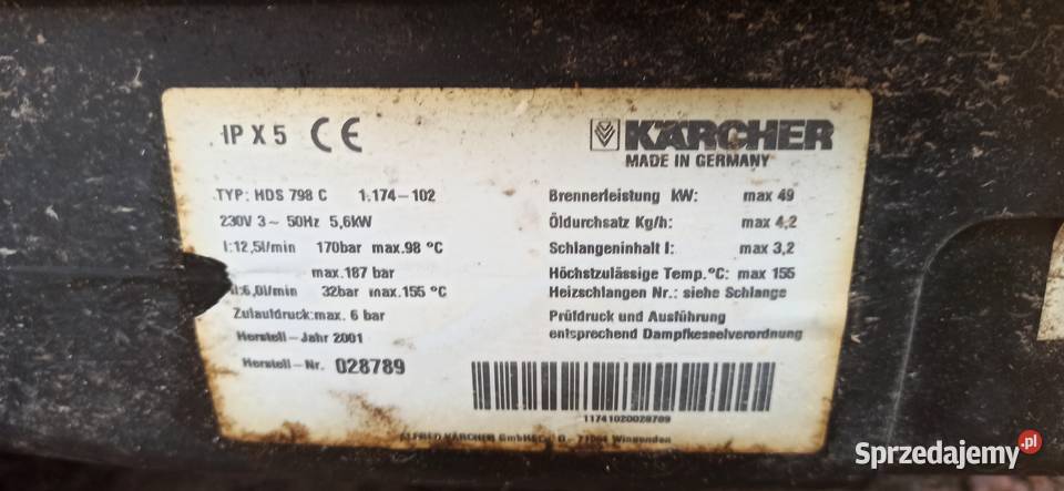 Myjka ciśnieniowa Karcher HDS 798 C Piotrków Trybunalski