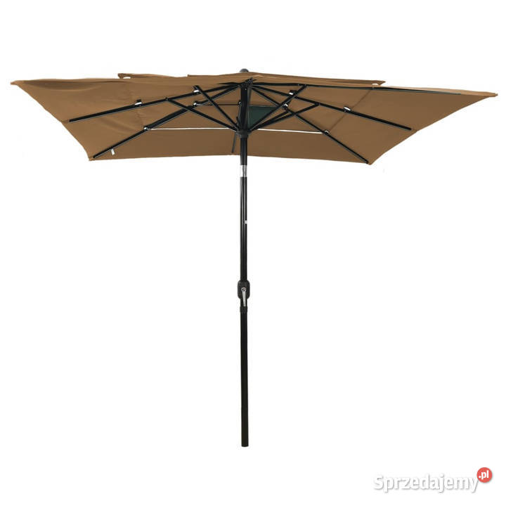 3poziomowy parasol na aluminiowym słupku taupe Warszawa