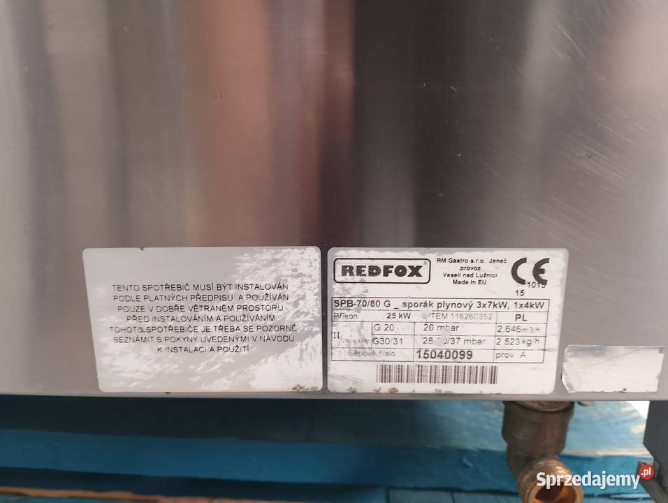 Kuchnia gazowa 4palnikowa RedFox SPB7080G Wrocław