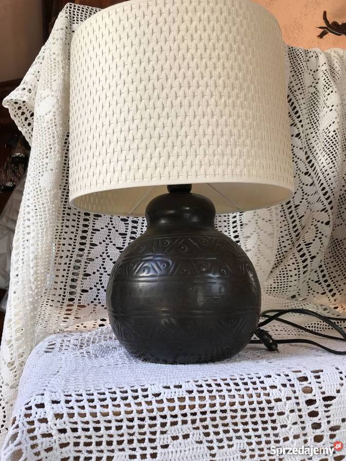 Egzotyczna przepiękna miedziana lampa lampka Bystrzyca Kłodzka