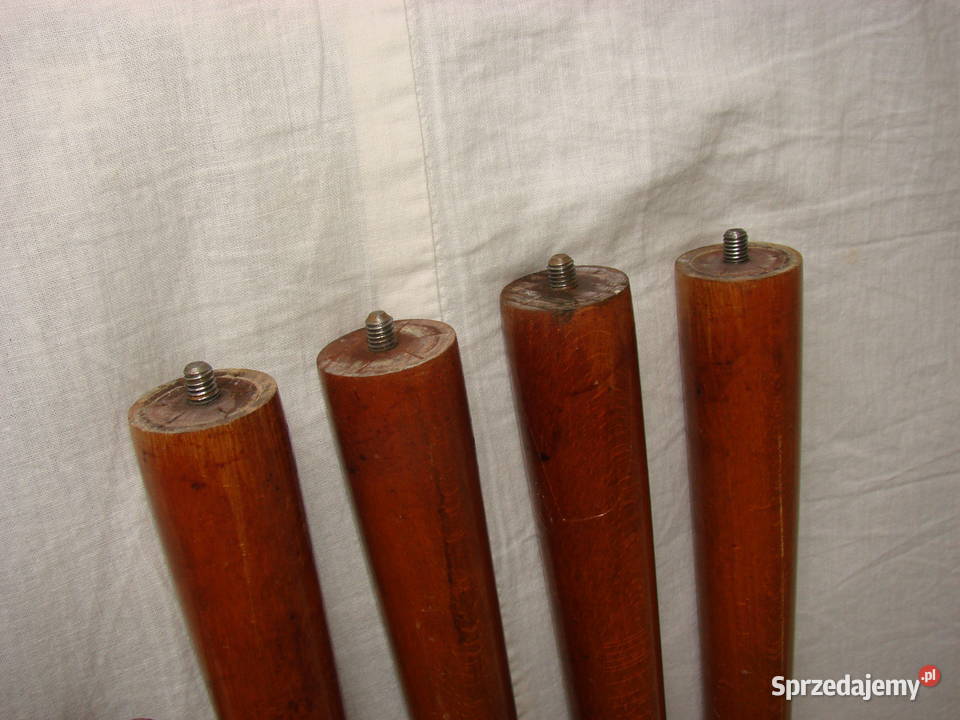 drewniane nogi stolika PRL pomorskie