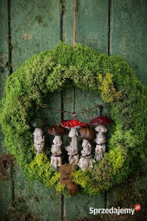Wianek na drzwi dekoracja ścienna grzybki dolnośląskie Zgorzelec