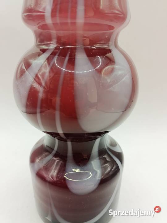 Wazon artystyczny grube szkło piękne wgłębienia Zamość