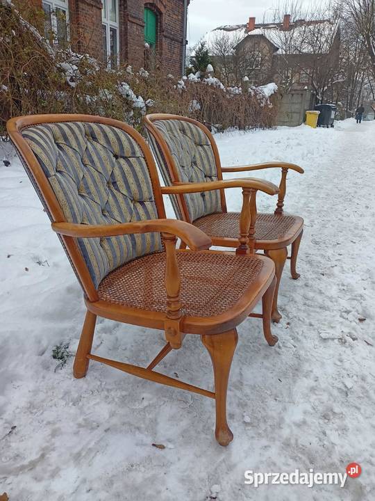 Fotele Drewniany ażurowe retroStylowe Meble Gliwice sprzedam