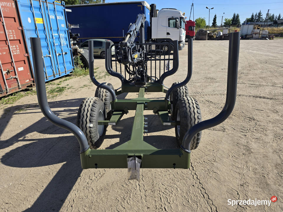 Przyczepa leśna do zrywki FARMA T6 żuraw C42 Rudolfowo