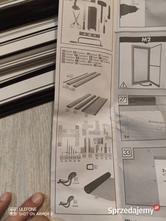 Moskitiera drzwiowa z ramą aluminiową 100 x 210 Kalisz