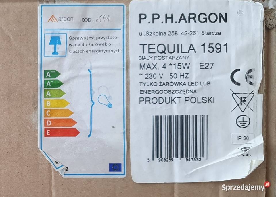 Plafon Argon Tequila 1509 50x50 drewno Dom i Ogród mazowieckie Grójec