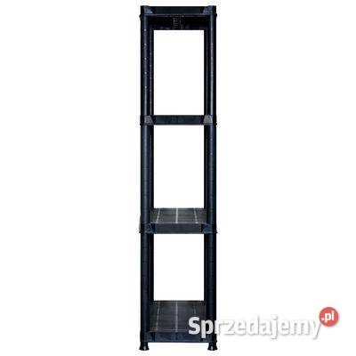 vidaXL Regał 4poziomowy czarny 183x305x130
