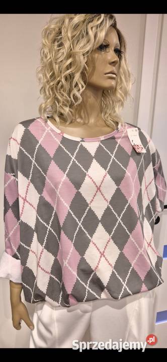 Made In Italy Bluzka Romby 95viskoza 5elastan Poznań