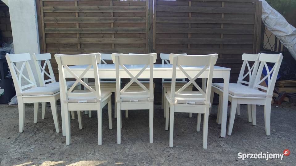Stół rozkładany IKEA Ekedalen 10 x krzesło IKEA Warszawa