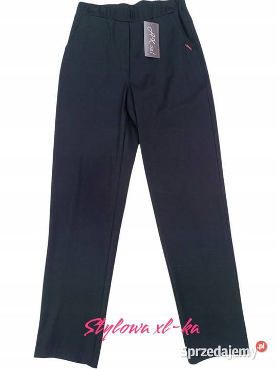 Spodnie damskie plus size Aksel czarne elegancki Pątnów