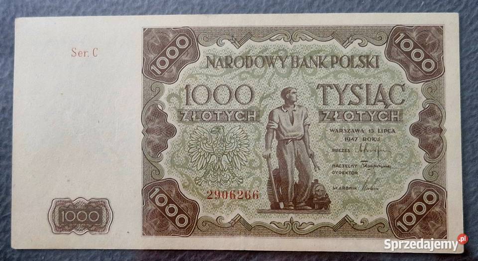 Komplet banknotów 1000 194519461947 Sosnowiec