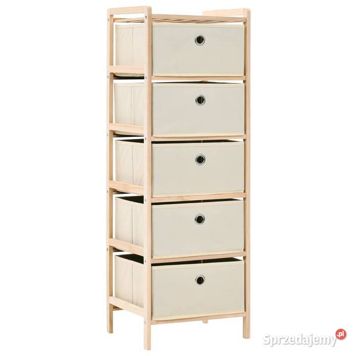 vidaXL Regał z 5 koszami z tkaniny drewno Warszawa