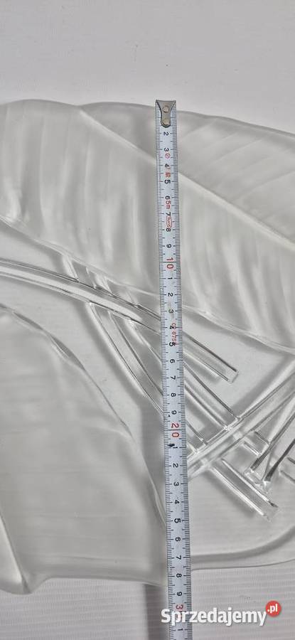 Elegancka Szklana Patera Motyw Liści 40 Biłgoraj