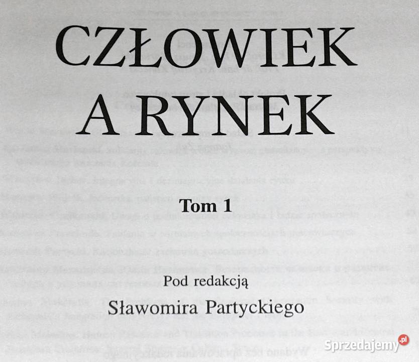 Człowiek a rynek Tom 1 i 2 Red Sławomir Partycki Pozostałe Chełm