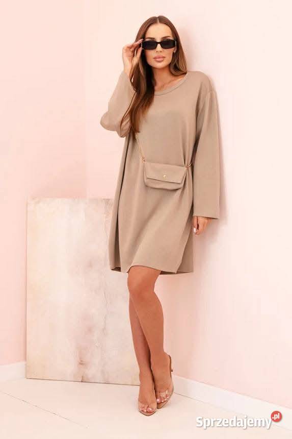 Sukienka damska wiskozowa Plus Size z torebką na Moda i Styl Leszno