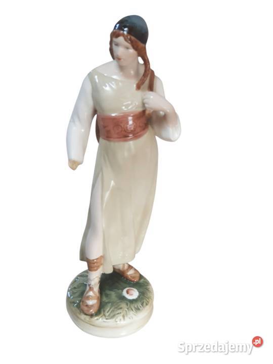 Stara figurka kobiety w sukni w stylu Porcelana i szkło sprzedam