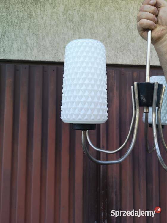 Żyrandol Lampa Vintage PRL Oryginalna Wisząca wielkopolskie Swarzędz