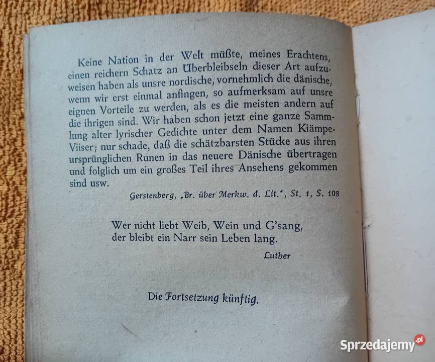 Johann Gottfried Herer Stimmender Voelker in Antykwariat Koźminek