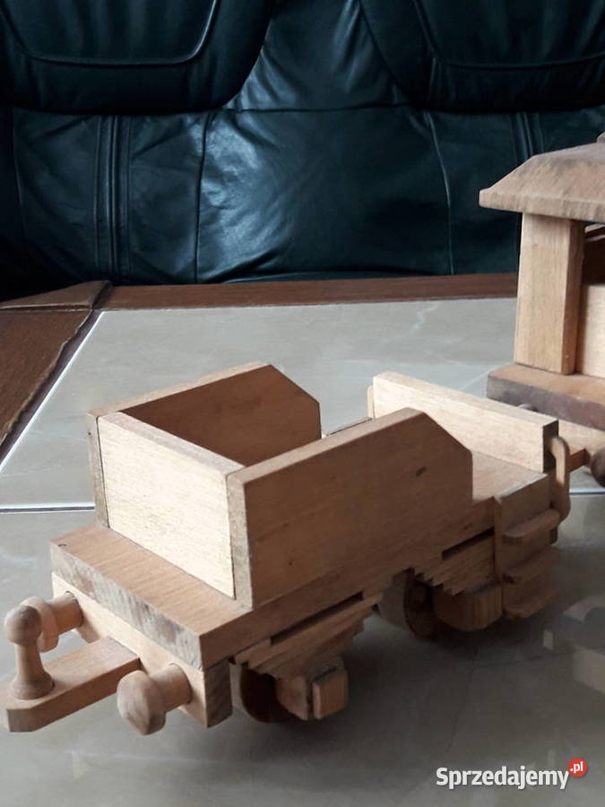 Stara drewniana kolekcjonerska kolejka lubelskie Janów Lubelski