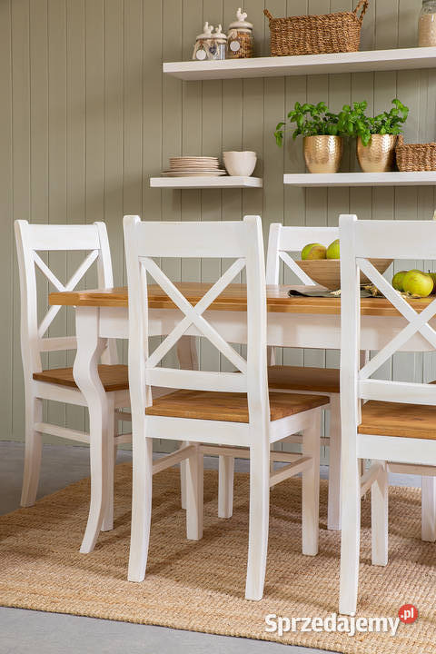Drewniane krzesło rustykalne do jakadni, kuchni, salonu