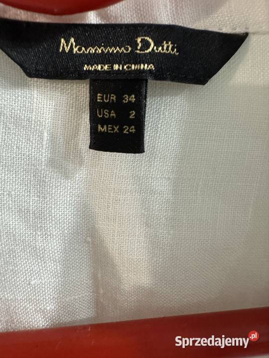 Koszula damska XS biała Massimo Dutti len 100