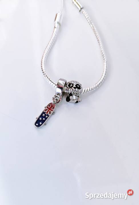 Srebrna bransoletka modułowa z zawieszkami Warszawa