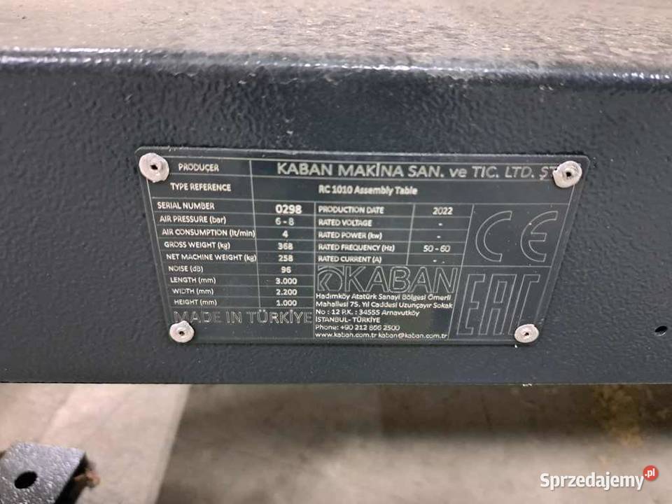 Stół Roboczy okna drzwi 6 sztuk KABAN RC1010