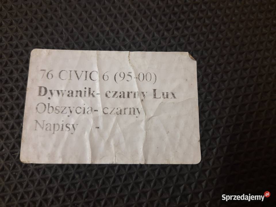 Honda Civic 6 dywaniki welurowe dopasowane dolnośląskie
