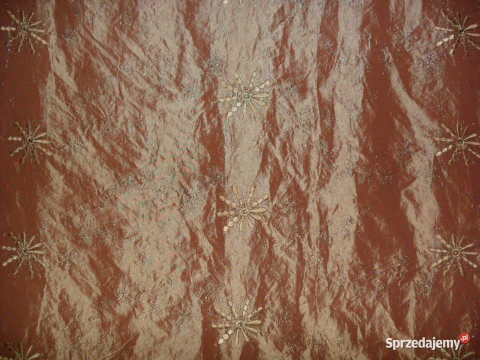 tkanina dekoracyjnatafta z brokatem Wrocław
