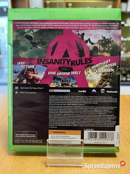Rage 2 Microsoft Xbox One warmińsko-mazurskie Elbląg sprzedam