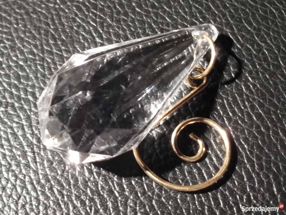 Piękny sopel na choinkę WIELKI DIAMENT przezroczysty Kraków