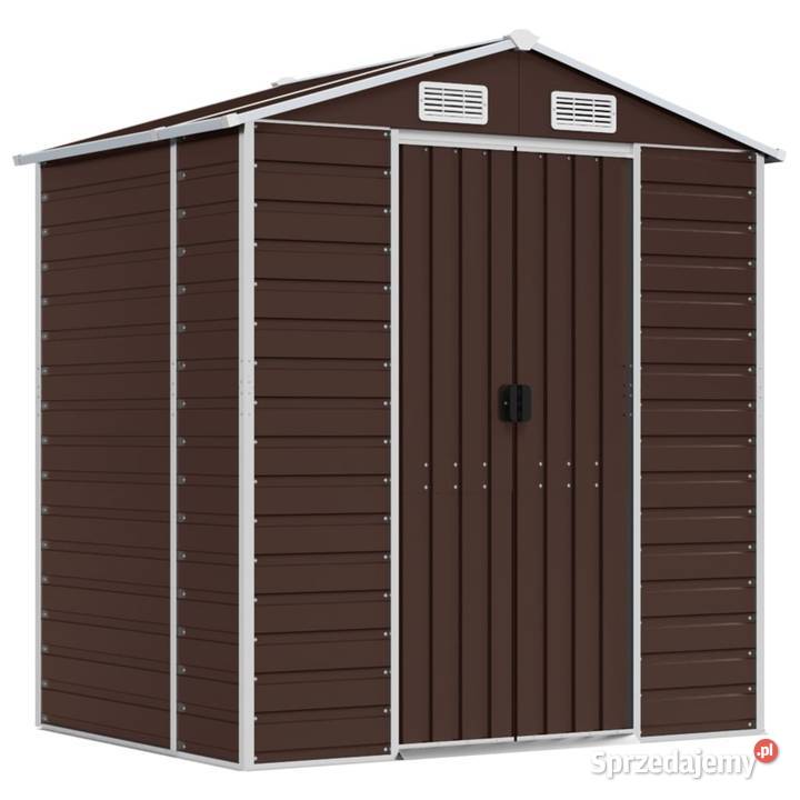 Szopa ogrodowa brązowa 191x130x198 stal