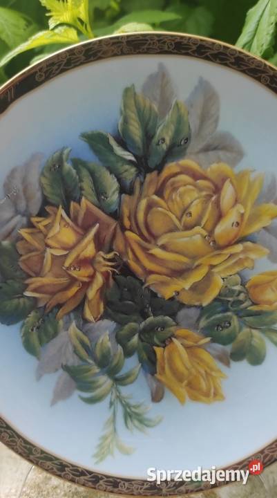 Porcelana zdobiona motywem róż Porcelana i szkło Pabianice