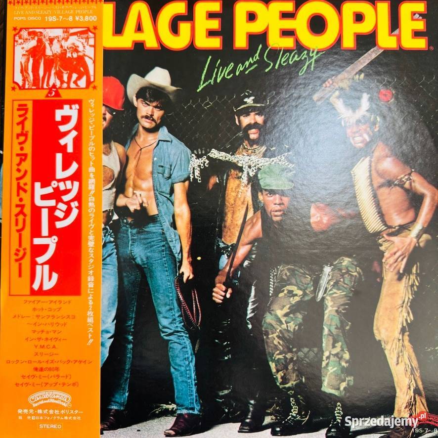 Village People Live And Sleazy NMNM Japan Obi 2 płyta winylowa wielkopolskie Poznań