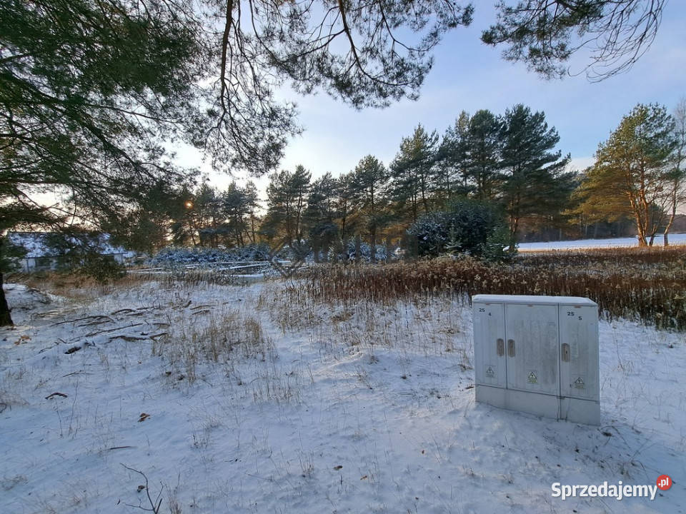 Działka z rozpoczętą budową domu w Białym Błocie asfalt Białe Błoto