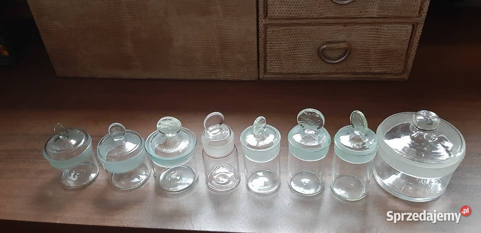 Szkło laboratoryjne naczynka wagowe zestaw Tychy