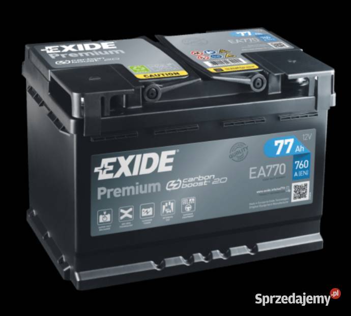 Akumulator Exide Premium 77Ah 760A prawy Wołomin osobowe sprzedam
