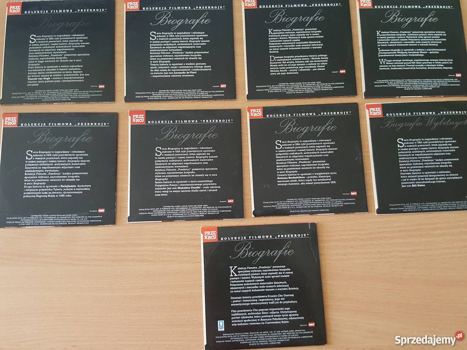BIOGRAFIE znanych postaci kolekcja płyty filmy