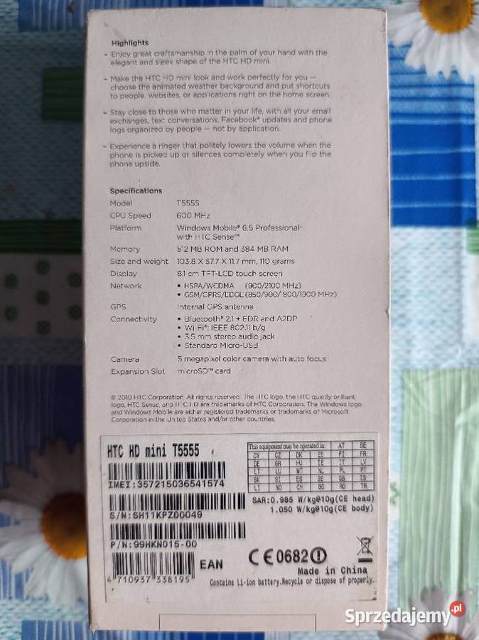 HTC HD mini Nowy HTC Legnica