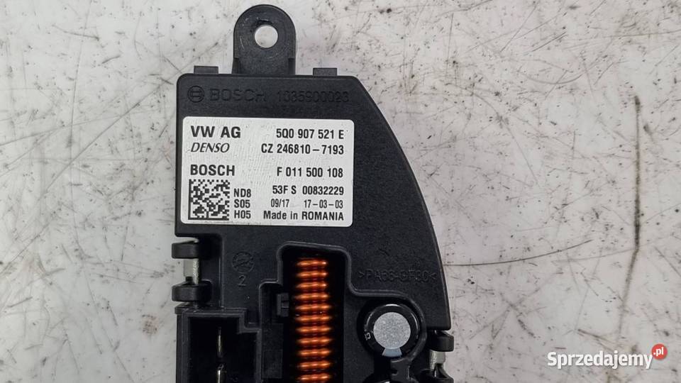 REZYSTOR DMUCHAWY SKODA OCTAVIA III 5Q0907521E osobowe Lipno