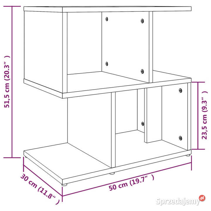 Szafka nocna szary dąb sonoma 50x30x515 WM815830 Warszawa