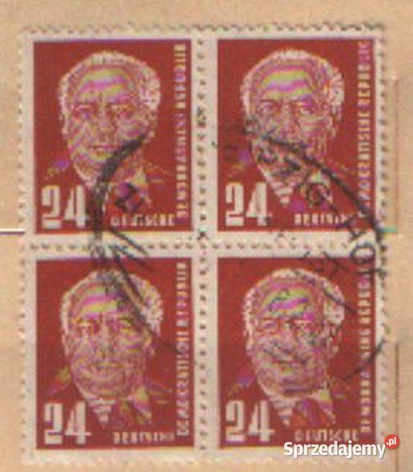 Zn NRD Mi 251 2 x 4 kas 1950 Filatelistyka