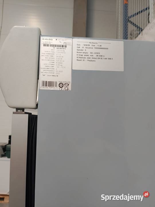 Szafa mroźnicza witrynowa 2drzwiowy Igloo Ola Gastronomia Wrocław
