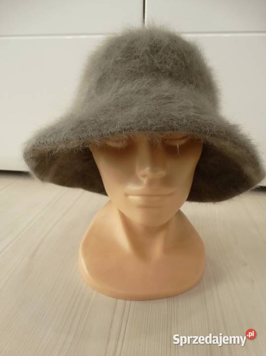Czapka Kapelusz Bucket 90 Angora Szara Taupe podlaskie Łomża