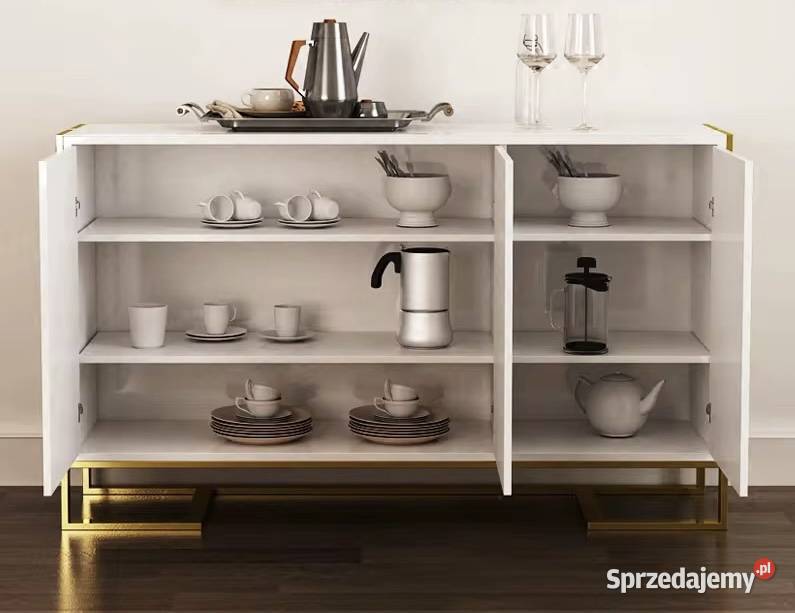 Komoda biała złota ze stali nierdzewnej Anew małopolskie Golkowice